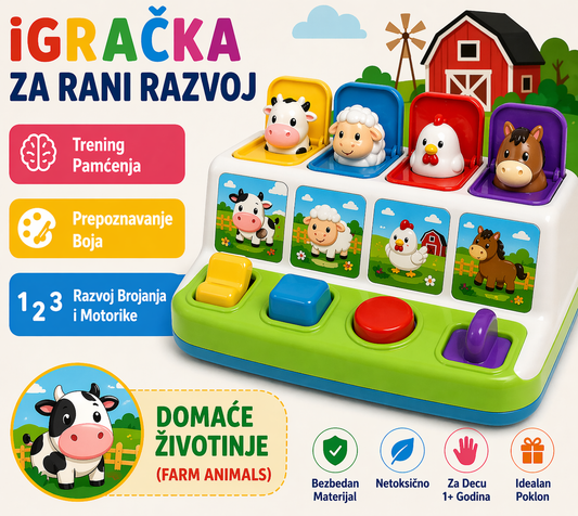 Interaktivna Edukativna Igračka Sa Životinjama Za Decu